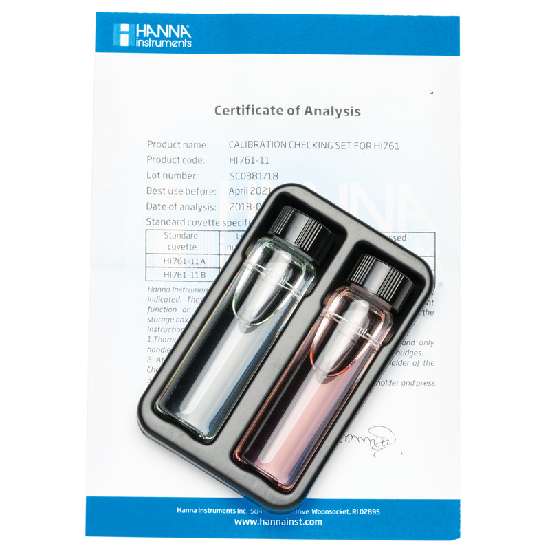 Marine Nitrite Ultra Low Range Checker® HC Calibration Check Set