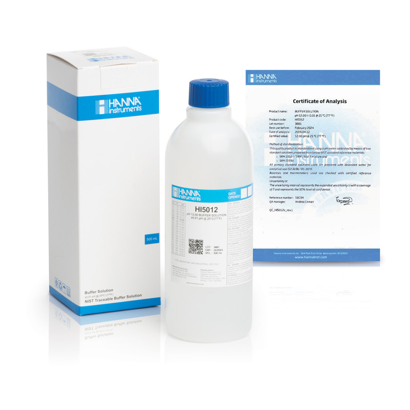 HI5124 pH 12.45 Technical Calibration Buffer (500 mL)