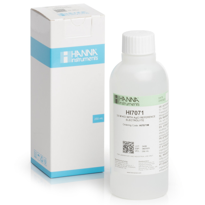 HI7071L Electrolyte Fill Solution, 3.5M KCl + AgCl (500 mL)