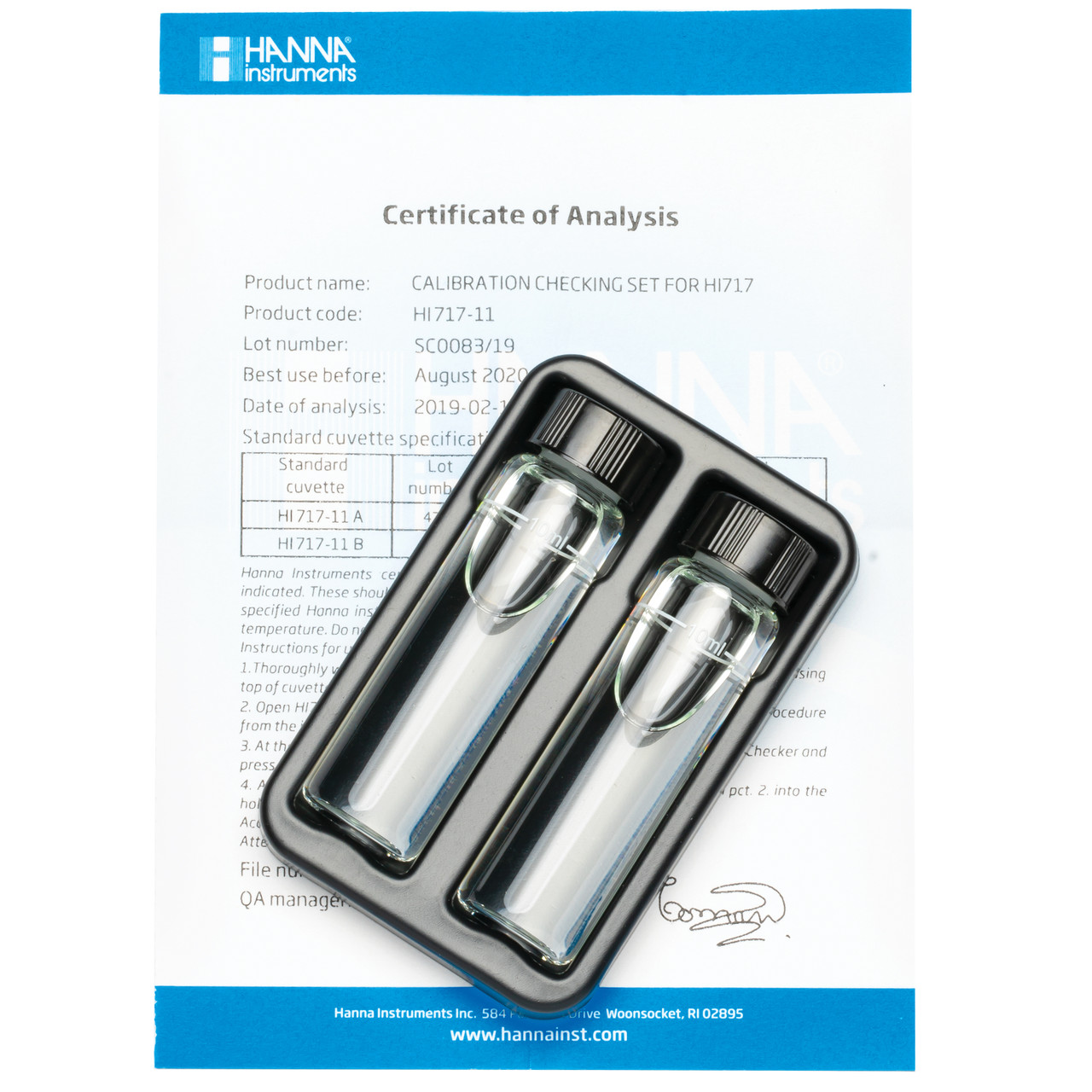 Phosphate High Range Checker® HC Calibration Check Set