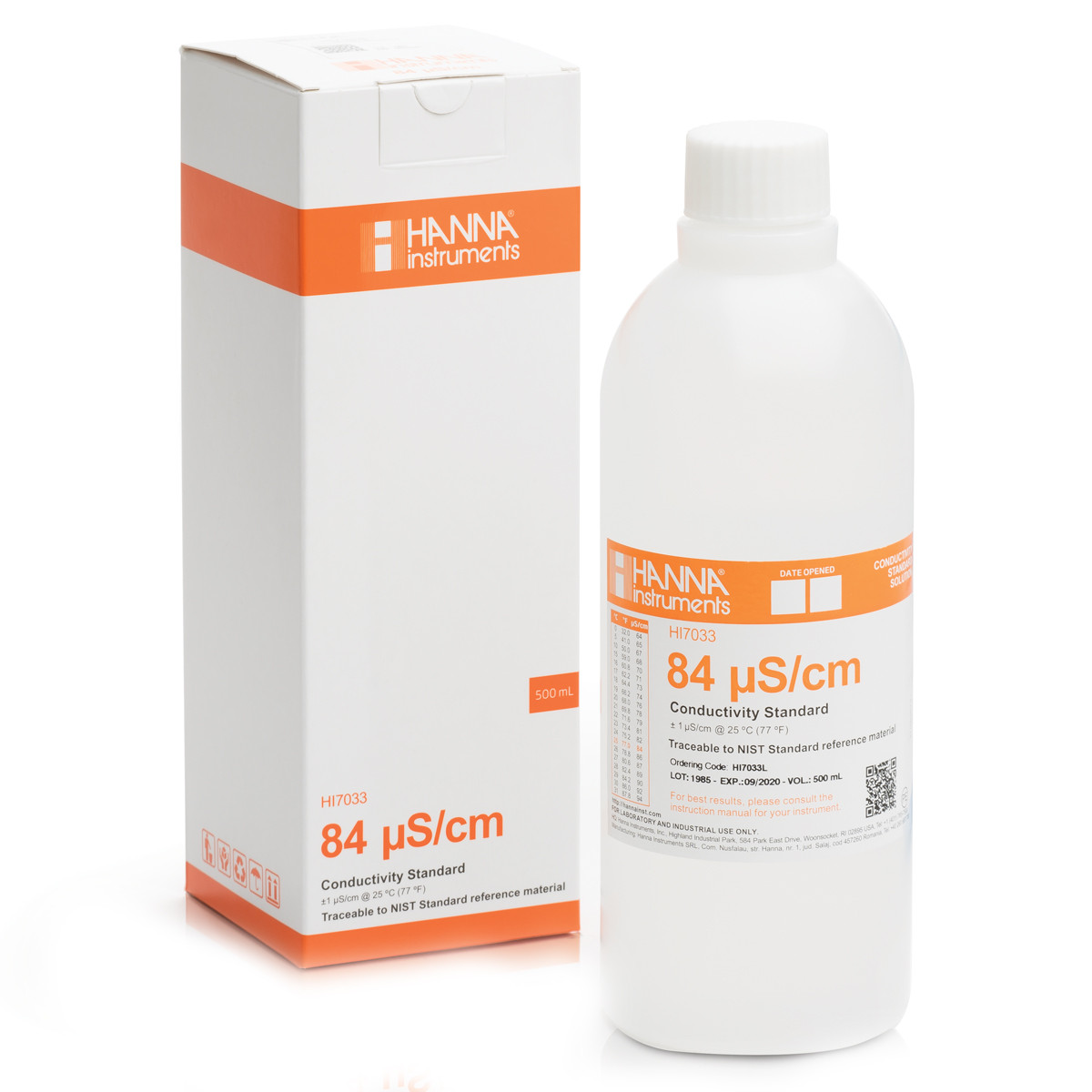 84 µS/cm Conductivity Standard (500mL Bottle)