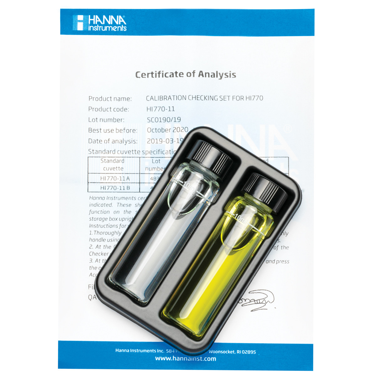 Silica High Range Checker® HC Calibration Check Set