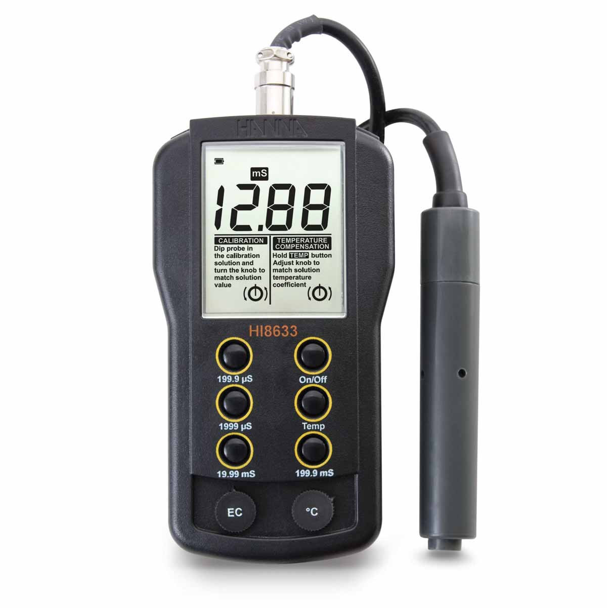 Multi-Range EC Meter with Manual Temperature Compensation