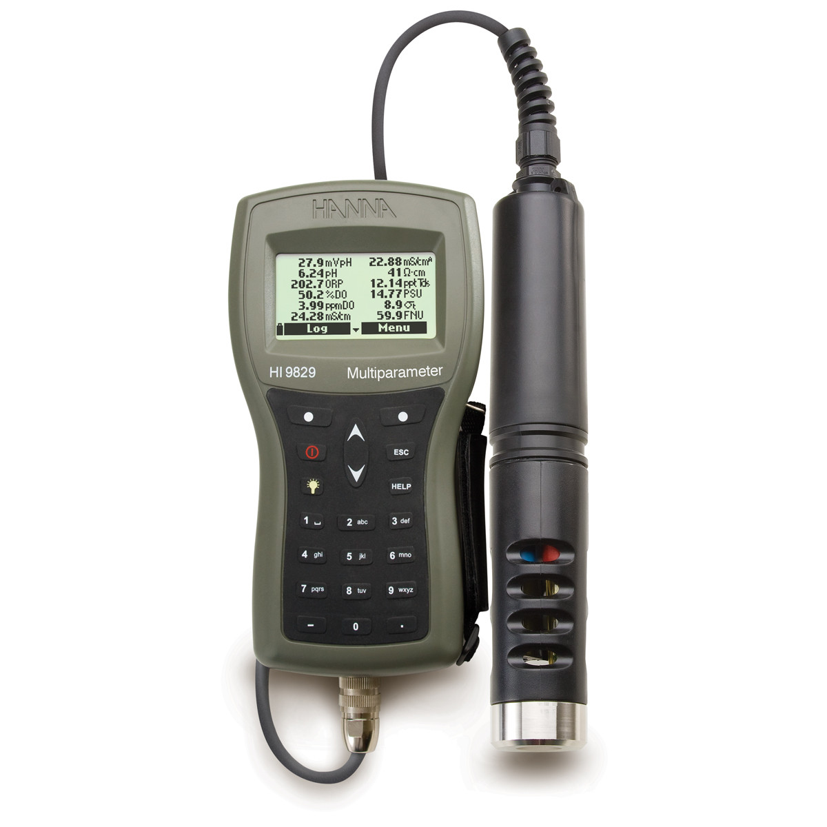 Multiparameter pH/ISE/EC/DO/Turbidity Waterproof Meter with GPS 