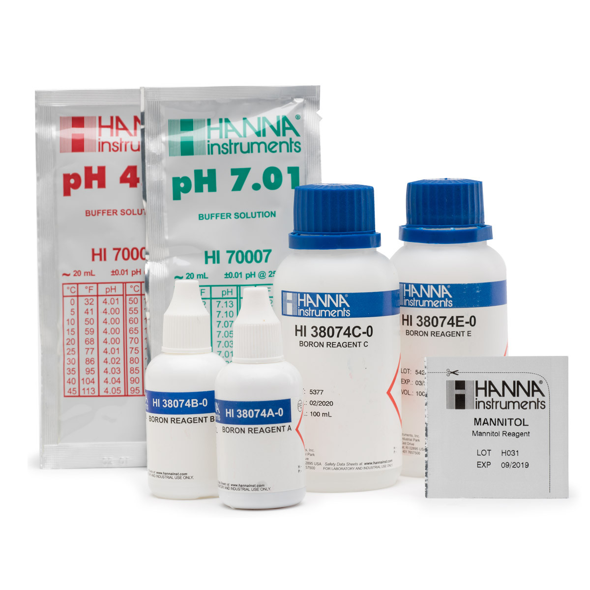 Boron Chemical Test Kit Replacement Reagents (100 tests)