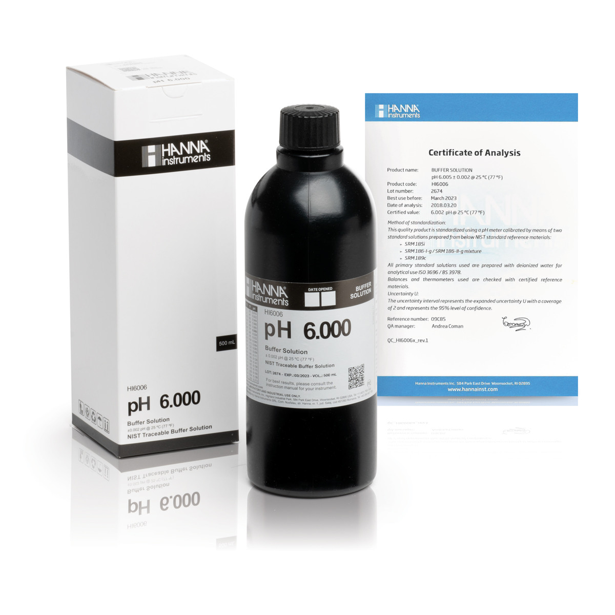 pH 6.000 Millesimal Calibration Buffer (500 mL)