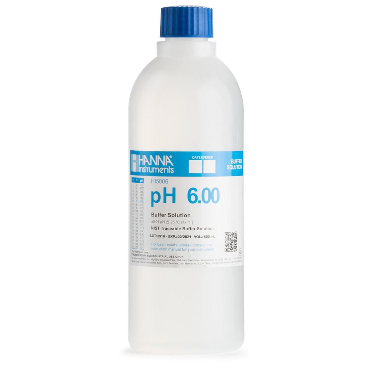 pH 6.00 Technical Calibration Buffer (500 mL)