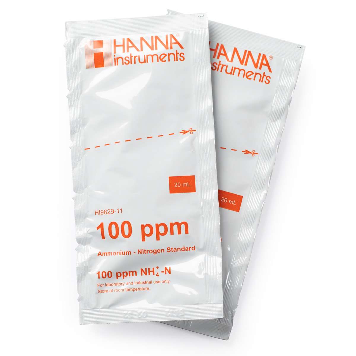 100 ppm Ammonium Calibration Standard Sachets for HI9829 (25 x 20 mL)