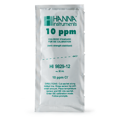 10 ppm Chloride Calibration Standard Sachets for HI9829 (25 x 25 mL)