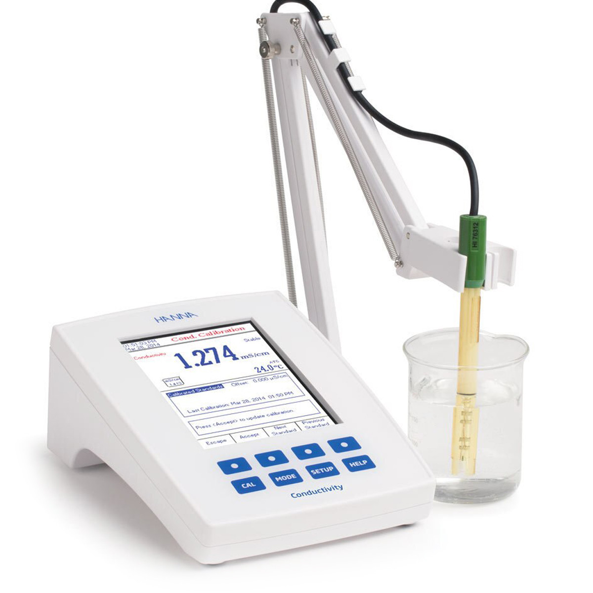 Laboratory Research Grade Benchtop EC/TDS/Salinity/Resistivity Meter with ATC and Extended Range