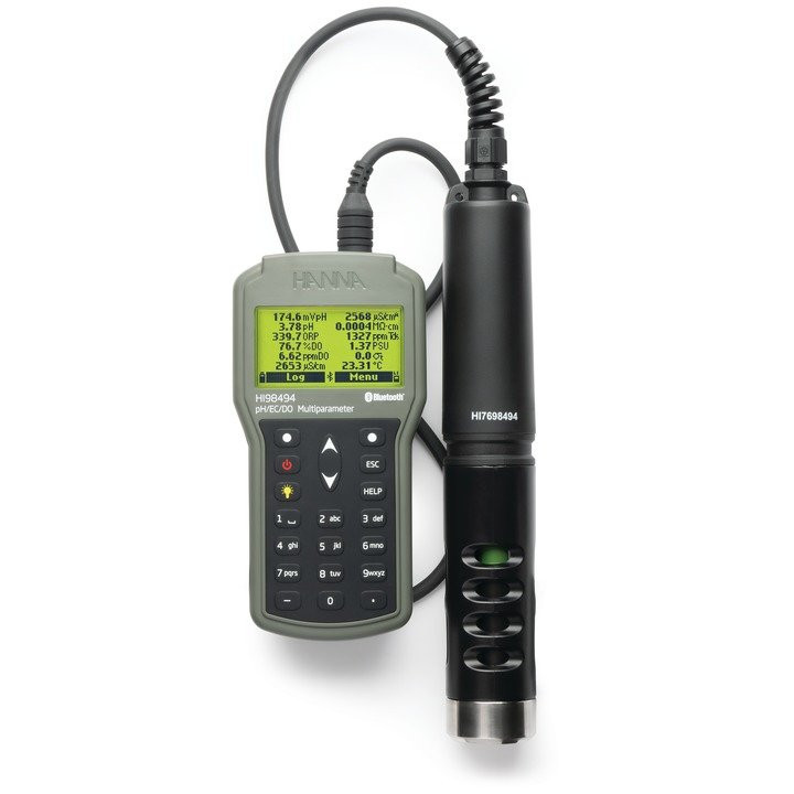 Portable pH/EC/DO Meter with Bluetooth HI98494