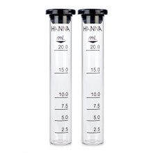20 mL Glass cylinder with cap, 2 pcs