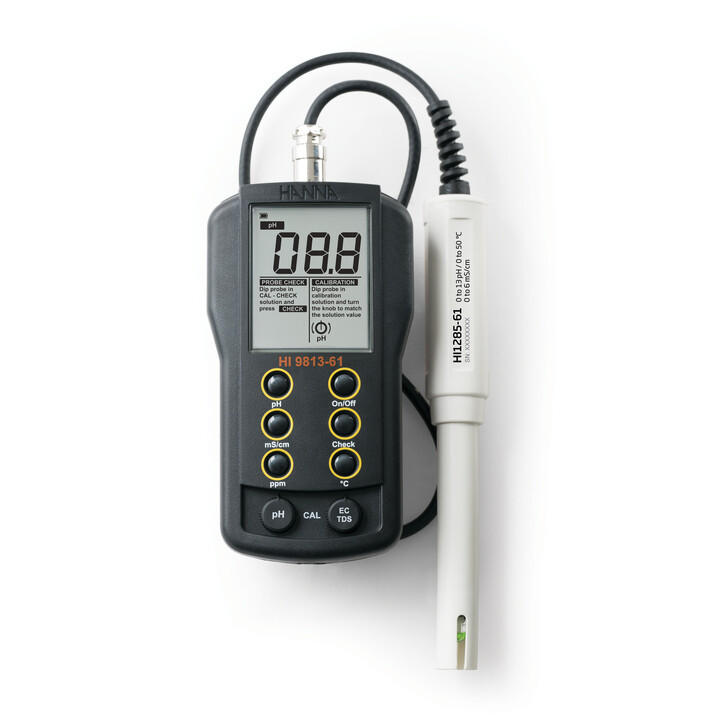 pH/EC/TDS/Temperature meter with CAL Check - HI9813-61