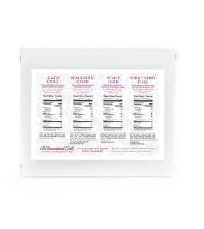 Four Fruit Curd 4oz Gift Box Nutrition Label Four Fruit Curd 4oz Gift Box Nutrition Label