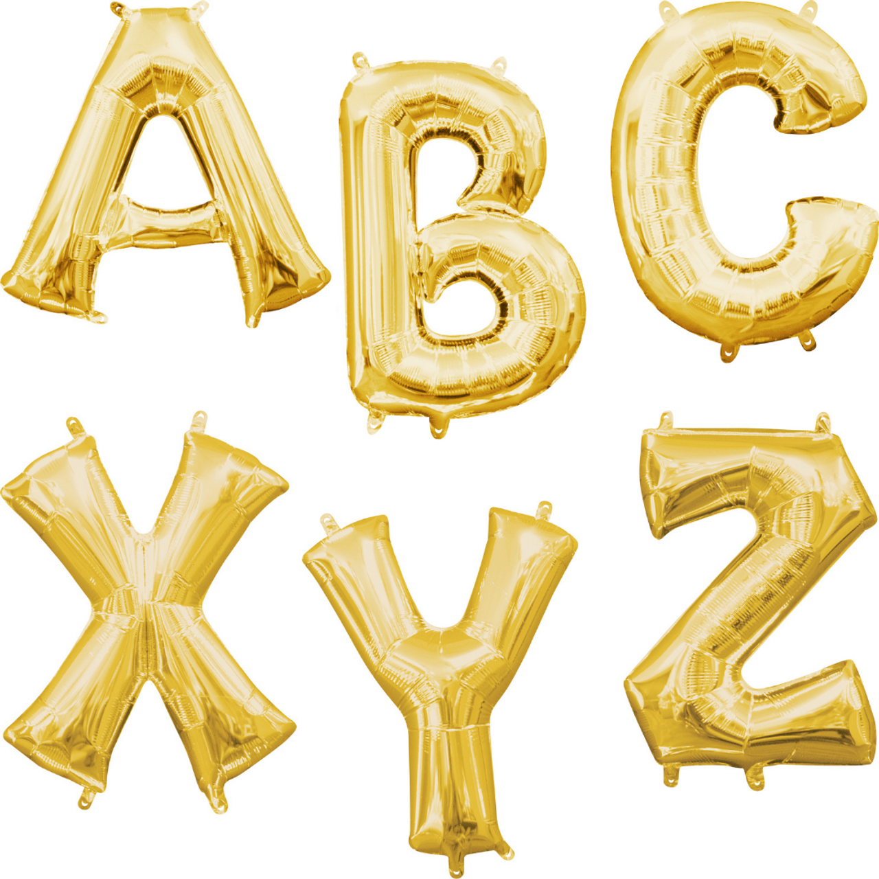 16 Gold Letters - AIR FILL - Helium Xpress Balloon Wholesale