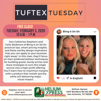 Tuftex Tuesday Balloon Workshop with Bling It On