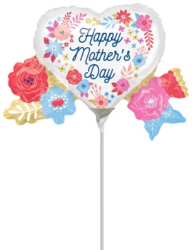 14" Happy Mother's Day Artful Florals - AIR FILL