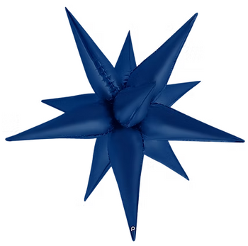 Navy Blue Satin Starburst 1ct - AIR FILL