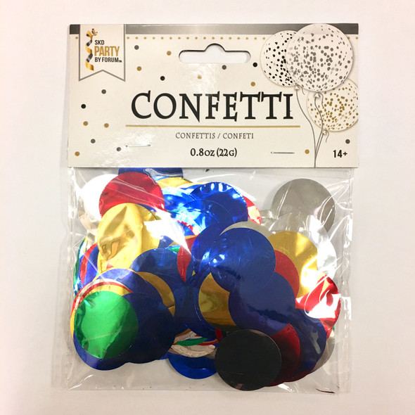 0.8 oz Metallic Multi-Color Confetti Dots