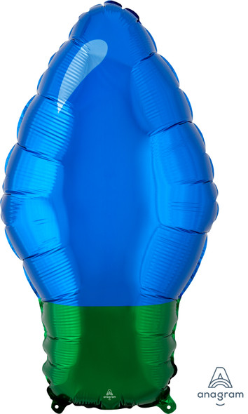 22" Blue Christmas Light Bulb