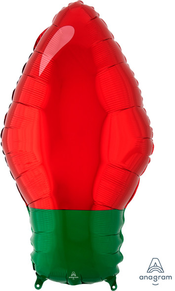 22" Red Christmas Light Bulb