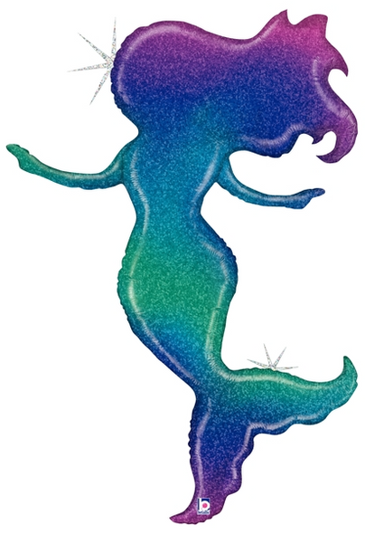 52" Glitter Holographic Mermaid