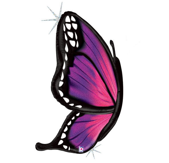 46" Radiant Butterfly Holographic Pink