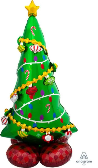 Iridescent Christmas Tree Holographic 36 Balloon