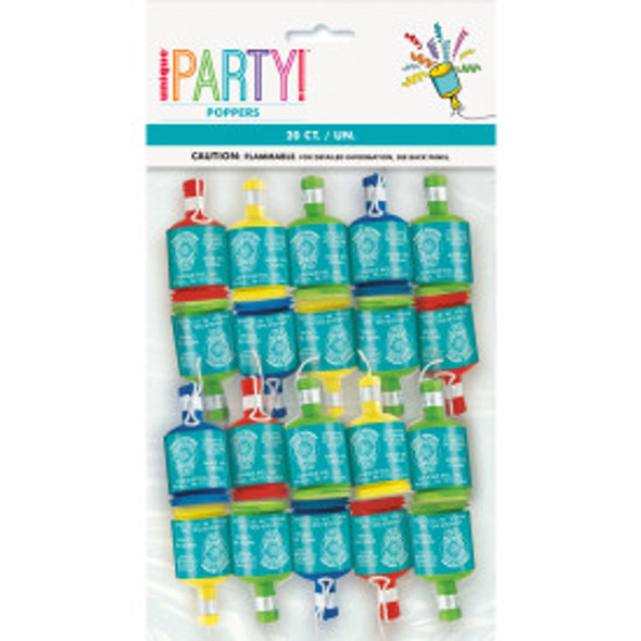 Party Poppers - 20Ct