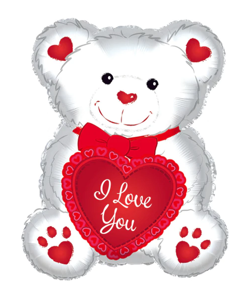 20” I Love You White & Red Teddy