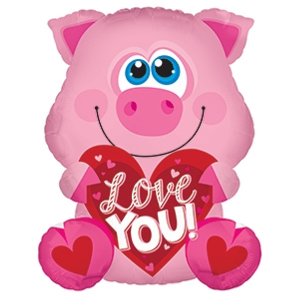 24" I Love You Pink Piglet