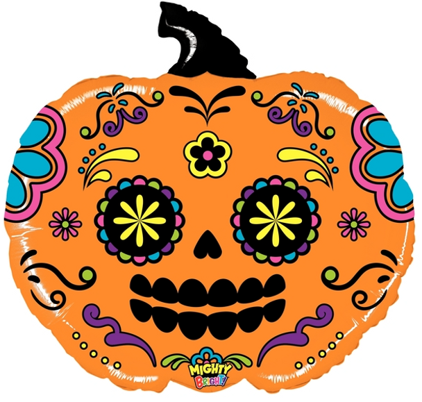 28" Mighty Pumpkin Sugar Skull