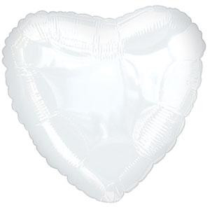 17" White Heart