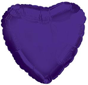 17" Deep Purple Heart