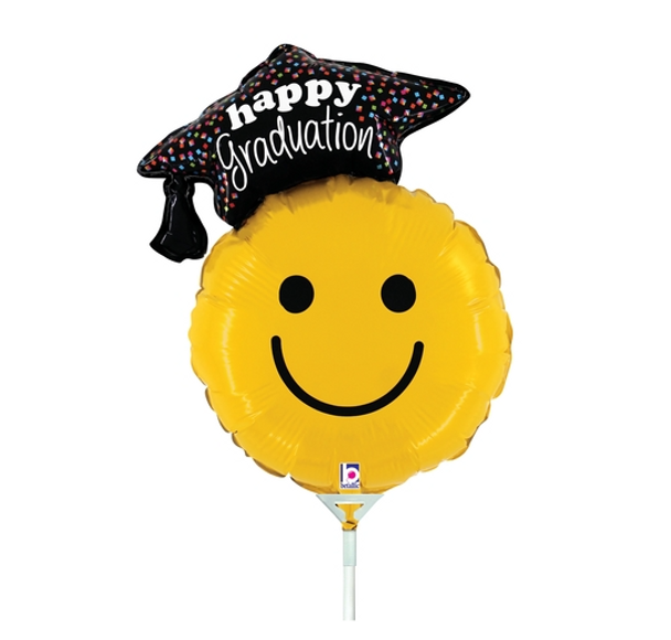 14" Graduation Smiley - AIR FILL