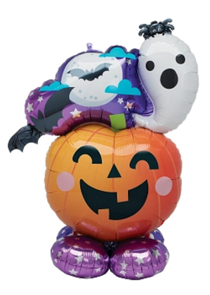 53" Fun and Spooky Ghost and Pumpkin - AirLoonz