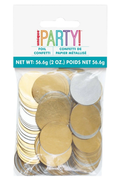 Silver & Gold Foil Confetti - 2oz (FINAL SALE)