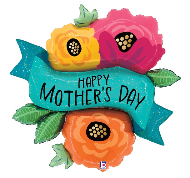 33" Fresh Flowers Mother's Day Banner