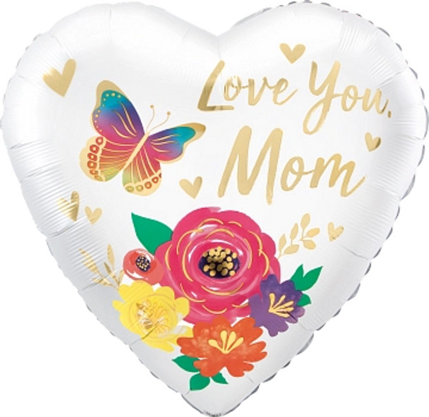 28" Love You Mom Satin Floral