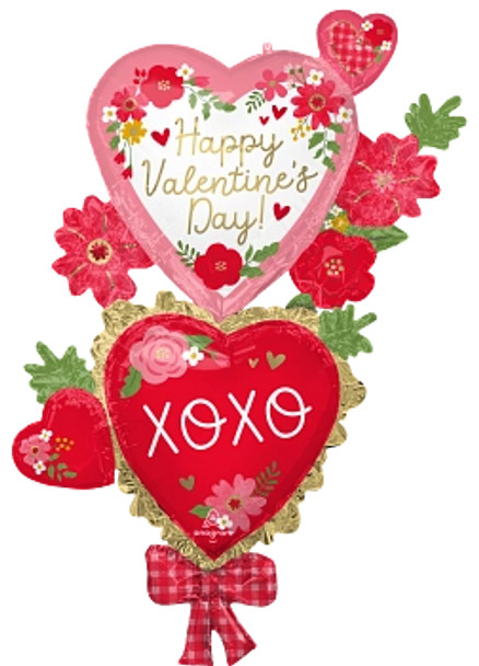 59" Happy Valentine's Day Floral and XOXO