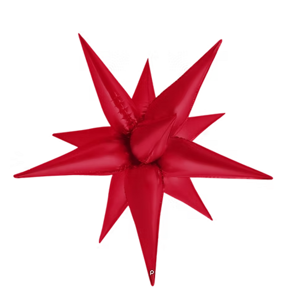 Red Satin Starburst 1ct - AIR FILL