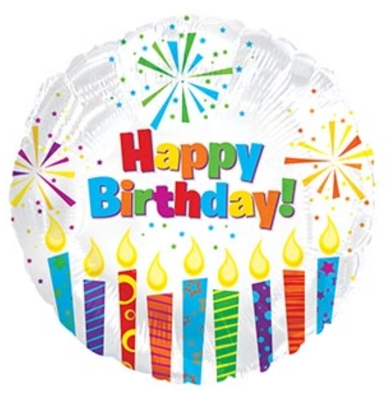 17" Happy Birthday Sparkling Candles