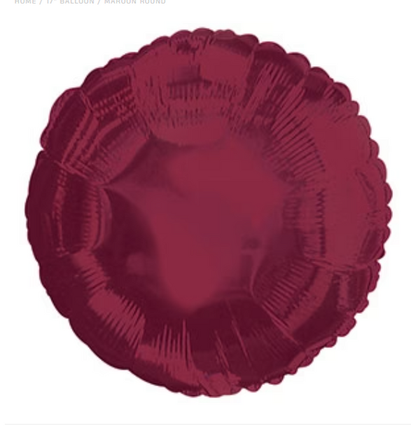 17" Maroon Round