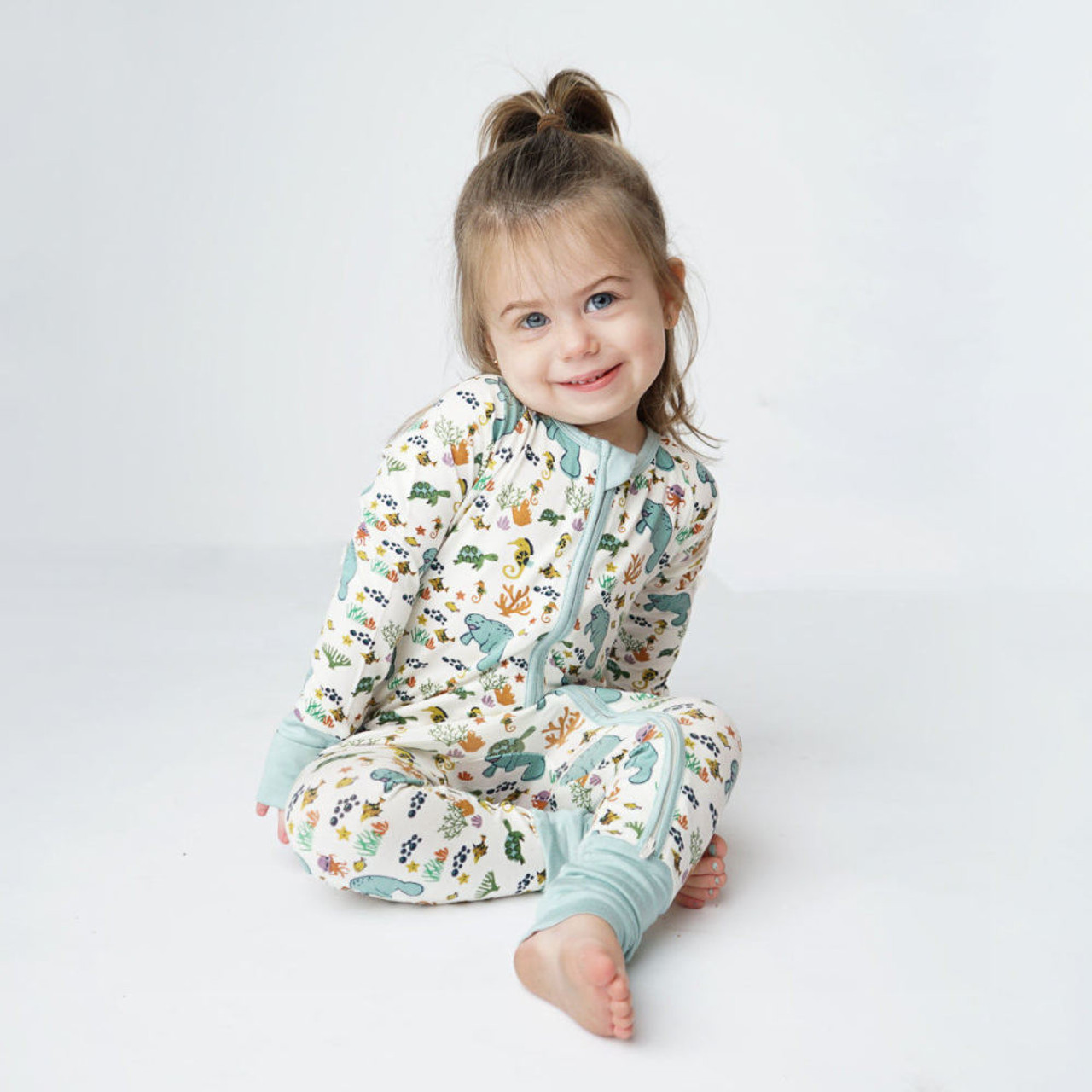 Bamboo Infant Pajama Manatee Convertible Footie Romper