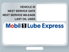 Mobil 1 Lube Express Service Stickers - ISI