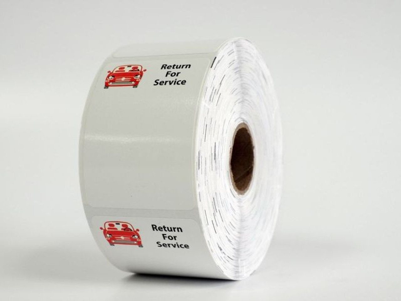 Roll of Red Car Return for Service Labels from OILabel.com