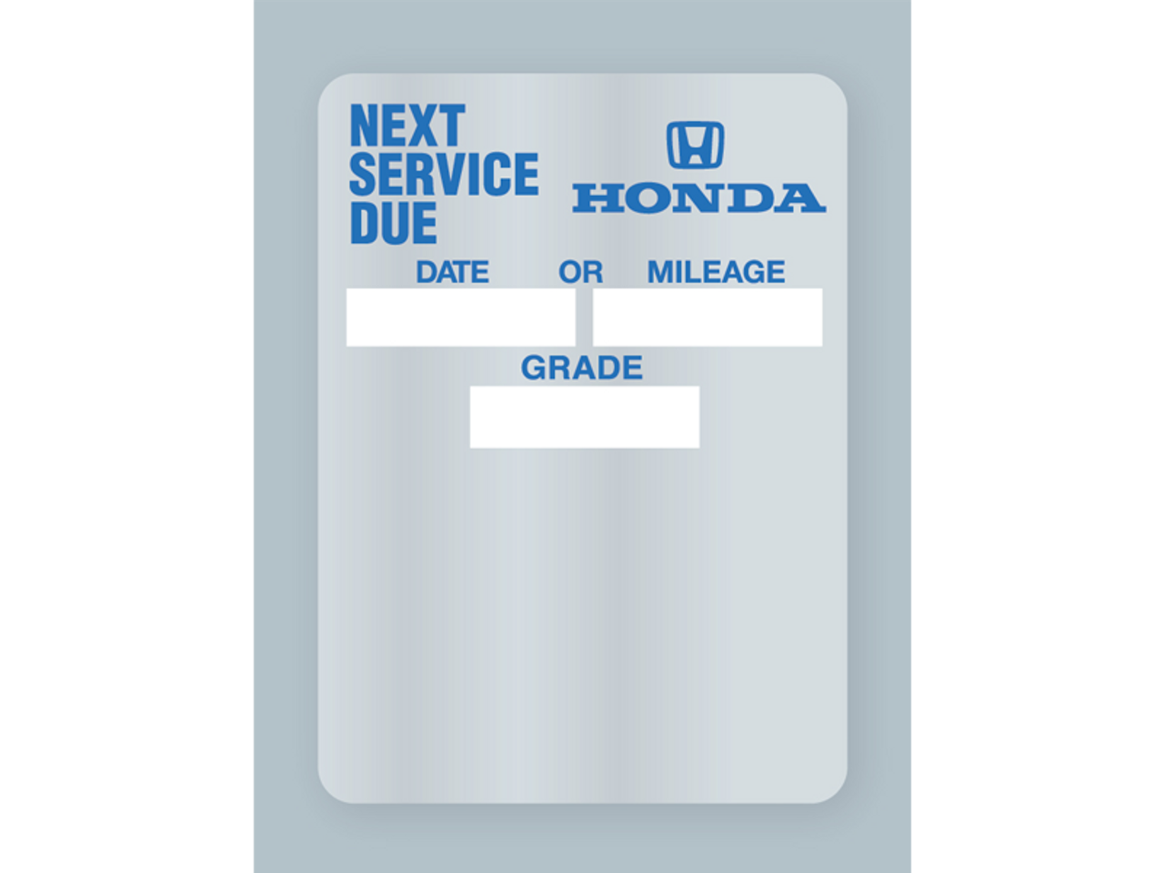 Honda Oil Change Stickers