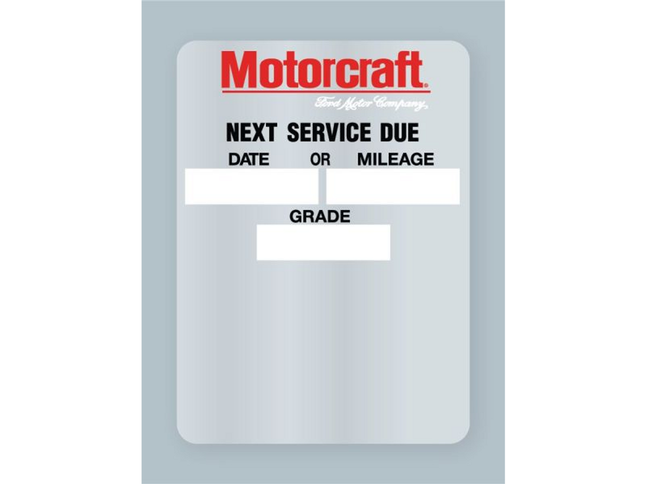 Motocraft Oil Change Stickers - Rolls of 500 labels.