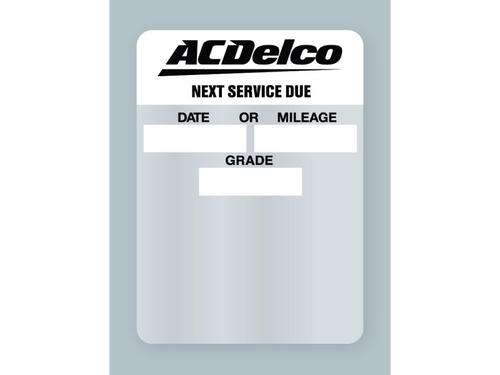 ACDelco Oil Change Stickers - rolls of 500.