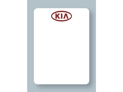 Kia Reminder Stickers - Printer Compatible - White Low-Tac